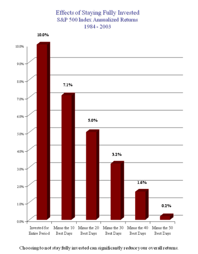 Chart of S&P 500 Index Annualized Returns 1984-2003